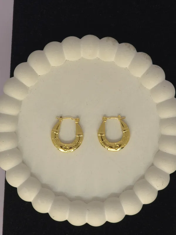 Gold_Tone_Textured_Hoop_Earrings_For_Women