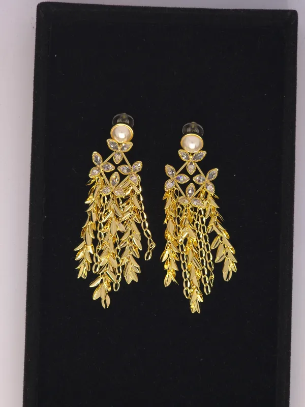 Gold_Tone_Pearl_Chandelier_Earrings_For_Women