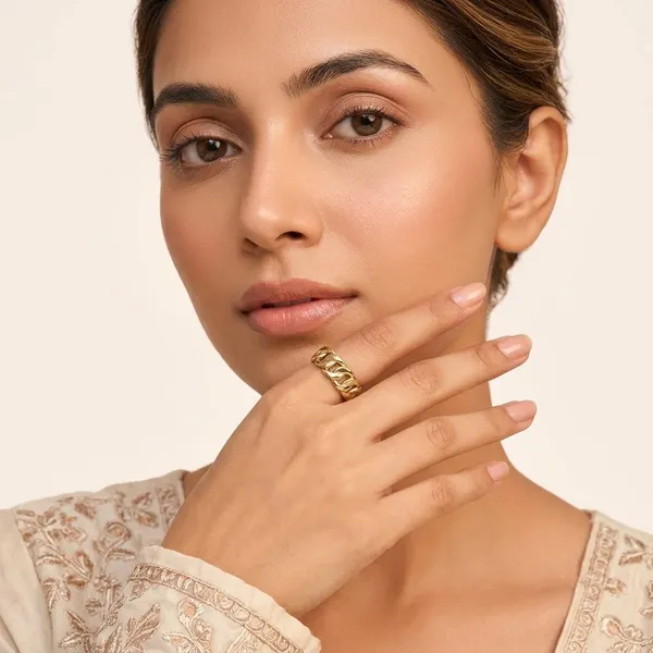 Gold_Tone_Chain_Link_Ring_For_Women