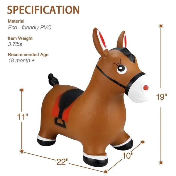 Inpany_Bouncy_Horse_Hopper_Brown_Inflatable_Jumping_Horse_Ride_On_Rubber_Bouncing_Animal_Toys_For_Kids_Toddlers_Children_Boys_Girls_Pump_Included