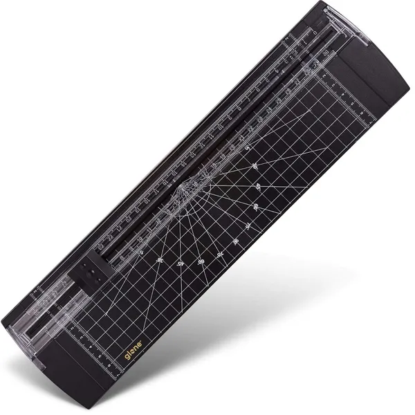 Glone_12_Inch_Paper_Trimmer_A4_Size_Paper_Cutter_With_Automatic_Security_Safeguard_For_Coupon_Craft_Paper_And_Photos_Black