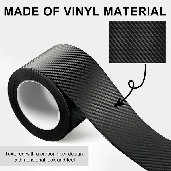 Bumper_Protector_Car_Door_Edge_Guard_5d_Carbon_Fiber_Wrap_Film_Waterproof_Anti_Collision_Strip_For_Car_Door_Guard_Front_And_Rear_Bumper_Door_Sill_Protector_2in_X_33ft_Black_Self_Adhesive_Protective_Strip_For_Door_Edges_Door_Sills_Bumpers_Scratch_And_Chip_Protection