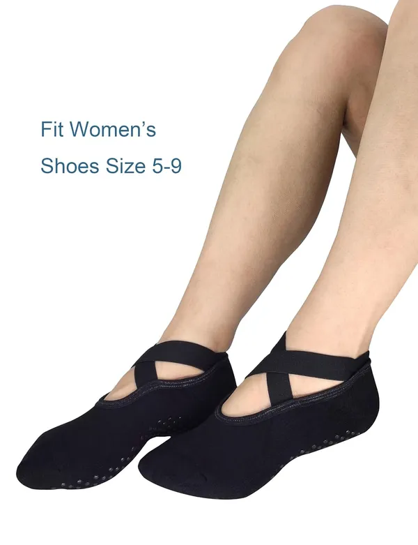 Toes_Feet_Women_S_Padded_Anti_Slip_Grips_Yoga_Pilates_Ballet_Barre_Piyo_Socks
