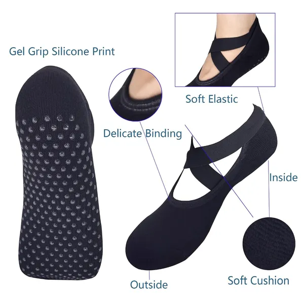 Toes_Feet_Women_S_Padded_Anti_Slip_Grips_Yoga_Pilates_Ballet_Barre_Piyo_Socks