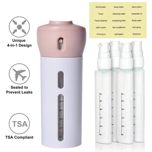 4_In_1_Travel_Dispenser_Chivenido_Lotion_Shampoo_Gel_Travel_Dispenser_Bottle_Sets_Shower_Bottles_Refillable_Travel_Bottles_For_Makeup_Travel_Supplies