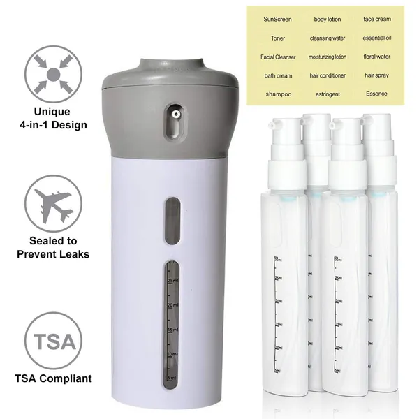 4_In_1_Travel_Dispenser_Chivenido_Lotion_Shampoo_Gel_Travel_Dispenser_Bottle_Sets_Shower_Bottles_Refillable_Travel_Bottles_For_Makeup_Travel_Supplies_Grey
