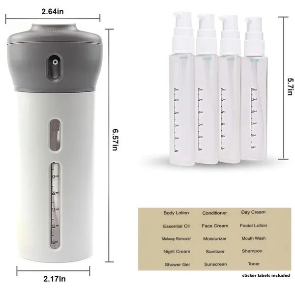 Travigo_4_In_1_Travel_Dispenser_Bottle_Set_Includes_Four_40_Ml_Cosmetic_Toiletries_Tsa_Approved_Refillable_Leakproof_Liquid_Containers_For_Shampoo_Lotions_Skincare_Makeup_Products_Gray_Plastic