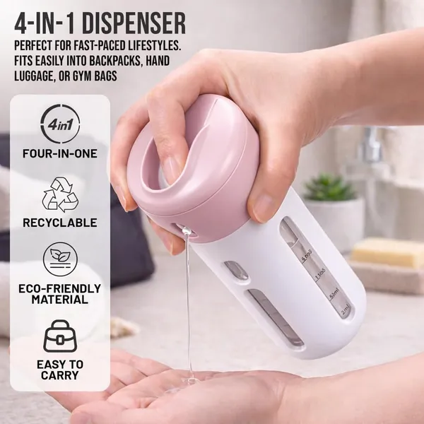 Travigo_4_In_1_Travel_Dispenser_Bottle_Sets_Includes_Four_40_Ml_Cosmetic_Toiletries_Tsa_Approved_Refillable_Leakproof_Liquid_Containers_For_Shampoo_Lotions_Skincare_Pink_Plastic