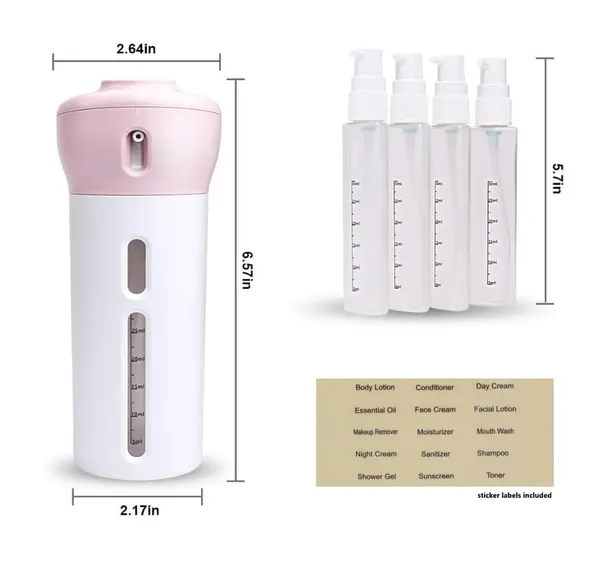 Travigo_4_In_1_Travel_Dispenser_Bottle_Sets_Includes_Four_40_Ml_Cosmetic_Toiletries_Tsa_Approved_Refillable_Leakproof_Liquid_Containers_For_Shampoo_Lotions_Skincare_Pink_Plastic