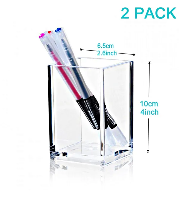 2_Pack_Clear_Acrylic_Pencil_Pen_Holder_Cup_Desk_Accessories_Holder_Makeup_Brush_Storage_Organizer_Modern_Design_Desktop_Stationery_Organizer_For_Office_School_Home_Supplies_2_6x_2_6x_4_Inches