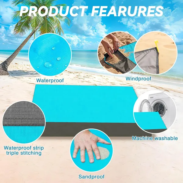 Yoyi_Yoyi_Yoyi_Sand_Free_Beach_Blanket_210t_Polyester_Beach_Mat_Waterproof_Sandproof_For_2_7_Adults_Oversized_55_X69_Lightweight_Pocket_Blanket_For_Travel_Camping_Hiking_Music_Festivals_Blue_69x82