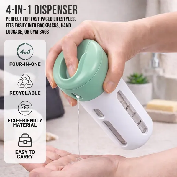 Travigo_4_In_1_Travel_Dispenser_Bottle_Sets_Includes_Four_40_Ml_Cosmetic_Toiletries_Tsa_Approved_Refillable_Leakproof_Liquid_Containers_For_Shampoo_Lotions_Skincare_Makeup_Products_Inc_Labels_Green