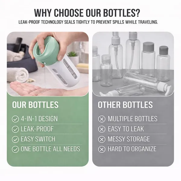 Travigo_4_In_1_Travel_Dispenser_Bottle_Sets_Includes_Four_40_Ml_Cosmetic_Toiletries_Tsa_Approved_Refillable_Leakproof_Liquid_Containers_For_Shampoo_Lotions_Skincare_Makeup_Products_Inc_Labels_Green