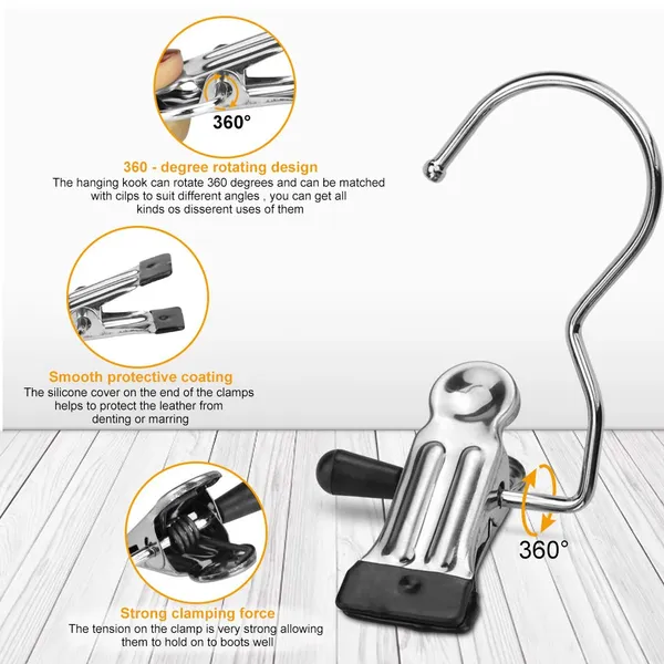 Buzifu_Pack_Of_20_Clip_Hooks_Boot_Hanger_Metal_Non_Slip_Clothes_Hanger_360_Rotating_Clips_Trouser_Laundry_Hanging_Hooks_Pegs_For_Scarves_Hats
