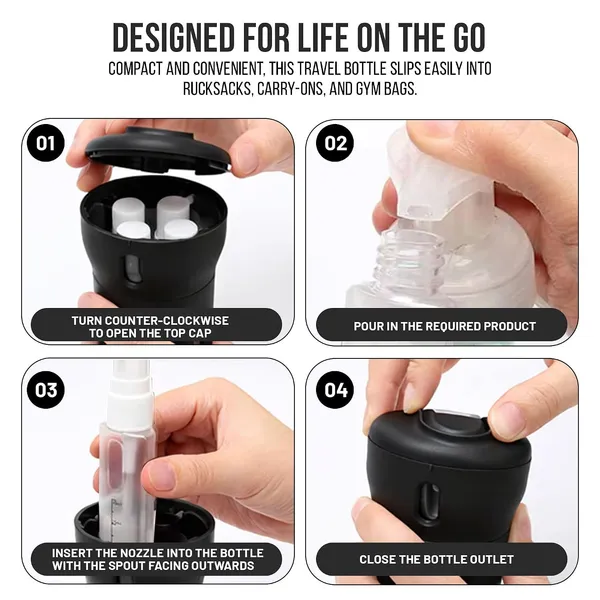 Travigo_4_In_1_Travel_Dispenser_Bottle_Set_Tsa_Approved_Leak_Proof_Reusable_1_4_Oz_40_Ml_Toiletry_Containers_For_Shampoo_Conditioner_Soap_Lotion_Skincare_2_Pack_Black_Pink