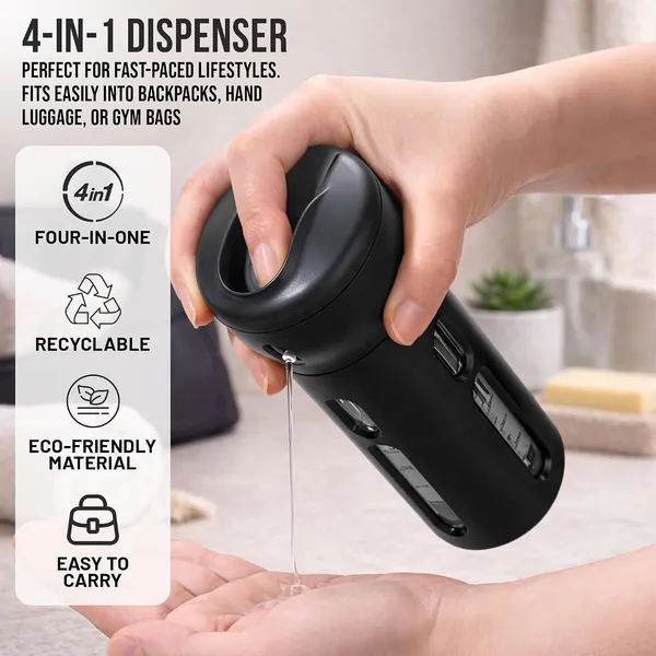 Travigo_4_In_1_Travel_Dispenser_Bottle_Set_Tsa_Approved_Leak_Proof_Reusable_1_4_Oz_40_Ml_Toiletry_Containers_For_Shampoo_Conditioner_Soap_Lotion_Skincare_2_Pack_Black_Pink