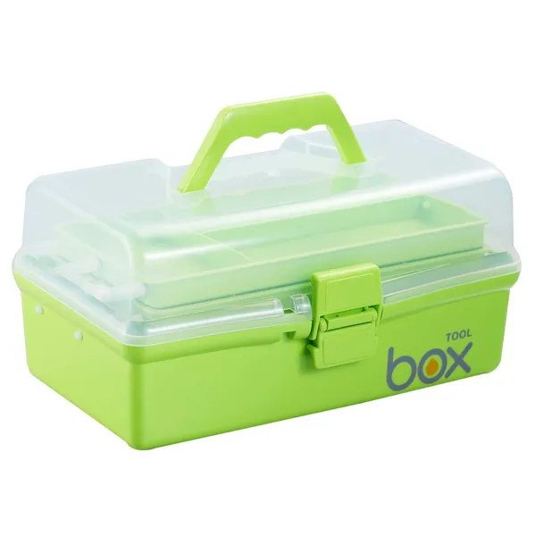 Horbac_12_Three_Layer_Clear_Plastic_Storage_Box_Tool_Box_Multipurpose_Organizer_And_Portable_Handled_Storage_Case_For_Art_Craft_And_Cosmetic_Multi_Color