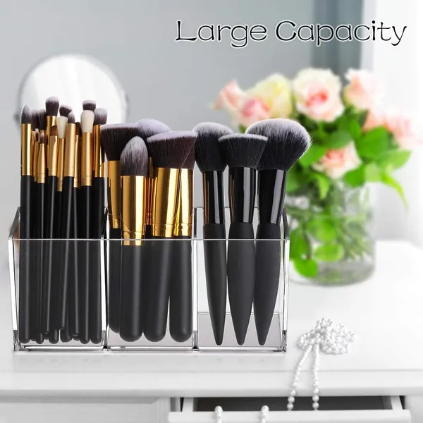 Makeup_Brush_Holder_Organizer_Clear_Cosmetic_Brushes_Container_Storage_3_Slots_Great_For_Vanity