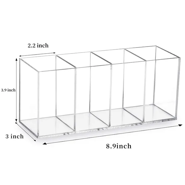Umirokin_Minimalist_Clear_Acrylic_Pen_Holder_4_Compartment_Office_Desk_Organizer_For_Pens_Pencils_Markers_Makeup_Brushes