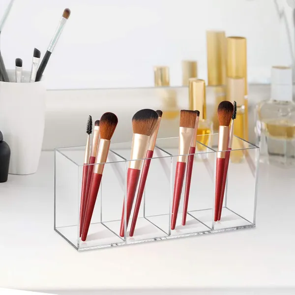 Umirokin_Minimalist_Clear_Acrylic_Pen_Holder_4_Compartment_Office_Desk_Organizer_For_Pens_Pencils_Markers_Makeup_Brushes