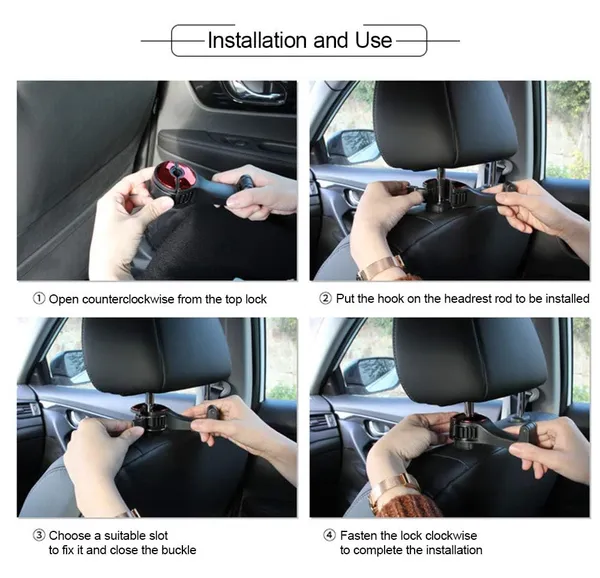 2pack_Car_Seat_Back_Hooks_Universal_Multifunctional_Car_Vehicle_Back_Seat_Headrest_Mobile_Phone_Holder_Hanger_Holder_Hook_For_Bag_Purse_Cloth_Grocery_Silver