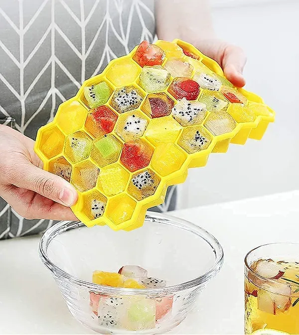 Fennec_Mart_Cube_Trays_Flexible_Silicone_37_Creative_Ice_Cubes_Maker_Mold_Stackable_Storage_Containers_Pack_Of_1