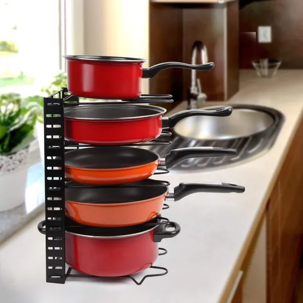 Height_Adjustable_Kitchen_Cookware_Organizer_Pan_Rack_Holder_Black_Ca_17
