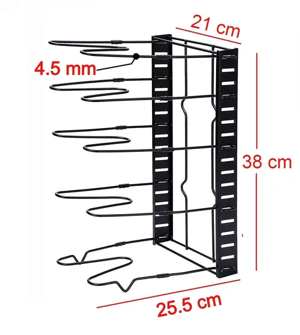 Height_Adjustable_Kitchen_Cookware_Organizer_Pan_Rack_Holder_Black_Ca_17