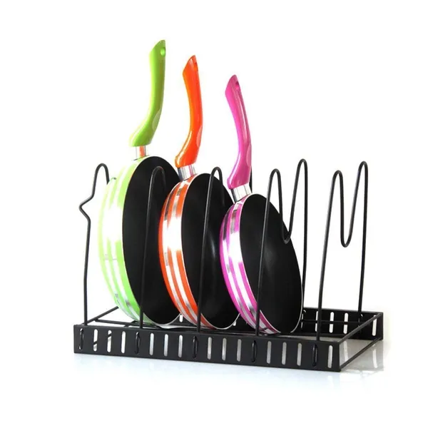 Height_Adjustable_Kitchen_Cookware_Organizer_Pan_Rack_Holder_Black_Ca_17
