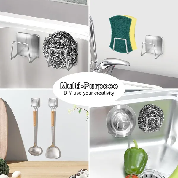 Houmyud_Sponge_Holder_For_Kitchen_Sink_Caddy_Self_Adhesive_Sus304_Stainless_Steel_Dish_Sponge_Holder_Rust_Proof_Waterproof_Silver