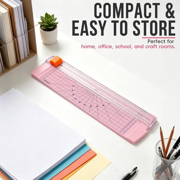 Rayson_Rc4000p_Us_12_Inch_Paper_Trimmer_A4_Size_Paper_Cutter_With_Automatic_Security_Safeguard_For_Coupon_Craft_Paper_And_Photos_Light_Pink