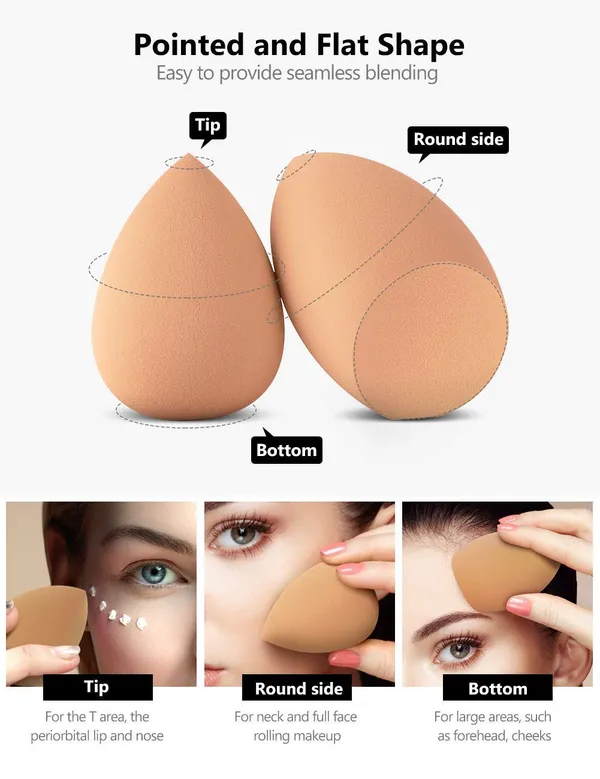 10_Pcs_Makeup_Sponge_Blender_Set_Beauty_Cosmetic_Foundation_Blending_Flawless_For_Liquid_Cream_And_Powder_Multi_Purpose_Cosmetic_Applicator_Puff_Multi_Colour