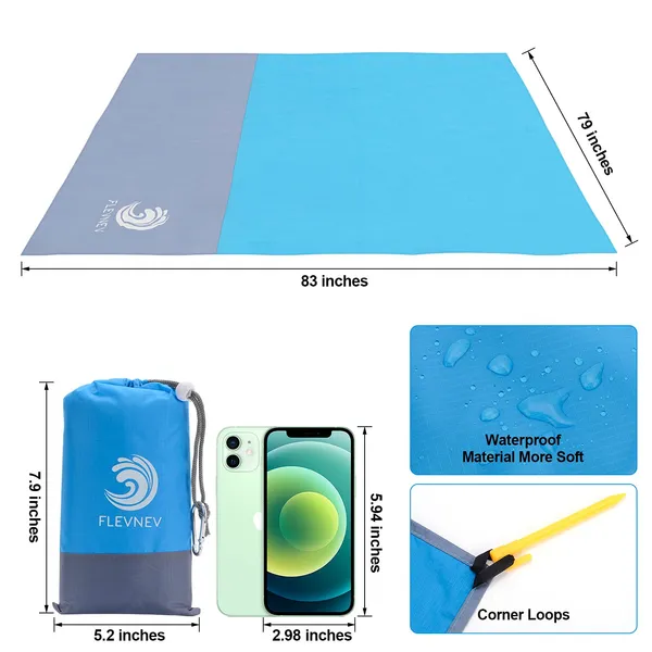 Sandproof_Waterproof_Beach_Blanket_Extra_Large_83_X79_Sand_Free_Mat_With_4_Stakes_For_Camping_And_Picnic