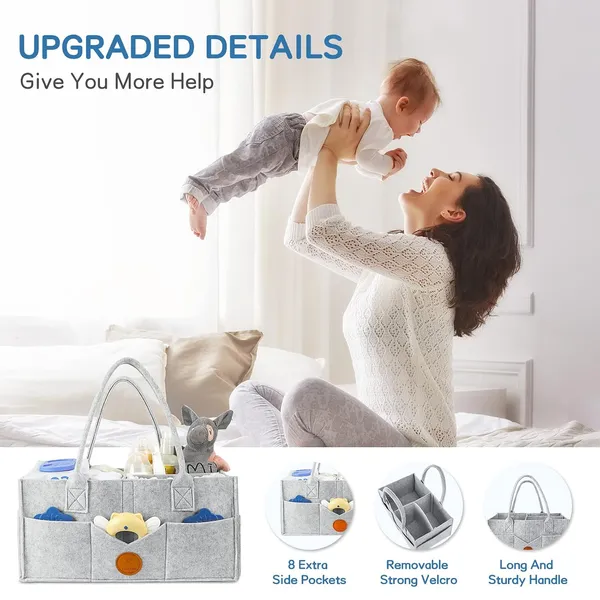 Diaper_Caddy_Organizer_Dipaer_Caddy_For_Baby_Nursery_Storage_Felt_Diaper_Organizer_For_Baby_Stuff_With_Handle_Portable_Baby_Basket_Boy_Girl_Changing_Table_Organizer_Suitable_For_Indoor_Outdoor
