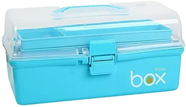 Multi_Purpose_3_Layer_Toolbox_With_Tray_12_9inch_Plastic_Portable_Tool_Case_Students_Drawing_Tool_Box_For_Tool_Art_Craft_Storage_Tool_Organizers_Folding_Storage_Box_Multi_Color