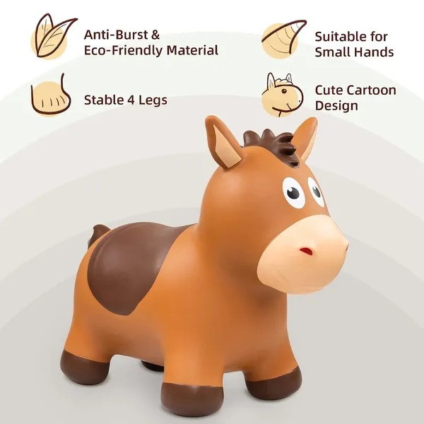 Zoojoy_Bouncy_Animals_Hopper_Inflatable_Bouncing_Horse_Hopper_Outdoor_Indoor_Jumping_Bounce_Hopping_Toys_For_Toddlers_Gift_For_18_Months_2_3_4_Year_Old_Kid_Toddler_Brown_Horse_Toys_For_Boys_And_Girls_Indoor_Outdoor_Bounce_Toys_For_2_Year_Old_Kids_Birthday_Gifts_For_2_3_4_5_6_Yrs_With_Pump