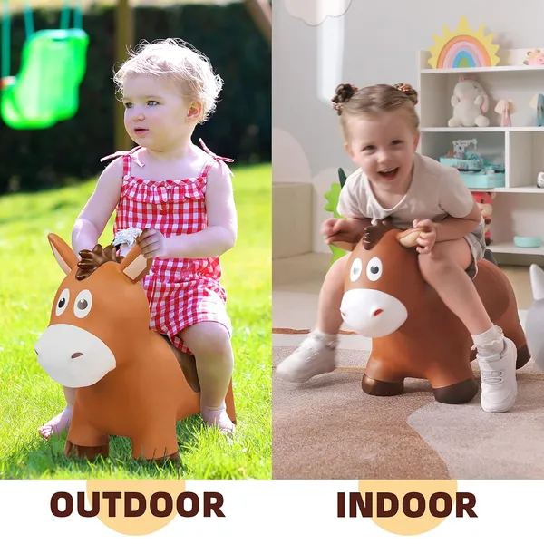 Zoojoy_Bouncy_Animals_Hopper_Inflatable_Bouncing_Horse_Hopper_Outdoor_Indoor_Jumping_Bounce_Hopping_Toys_For_Toddlers_Gift_For_18_Months_2_3_4_Year_Old_Kid_Toddler_Brown_Horse_Toys_For_Boys_And_Girls_Indoor_Outdoor_Bounce_Toys_For_2_Year_Old_Kids_Birthday_Gifts_For_2_3_4_5_6_Yrs_With_Pump