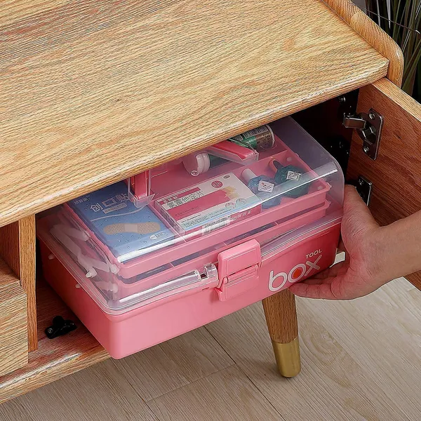Multi_Purpose_3_Layer_Toolbox_With_Tray_13_2_Inch_Plastic_Portable_Tool_Case_Students_Drawing_Tool_Box_For_Art_Craft_Storage_Tool_Organizers_Folding_Storage_Multi_Color