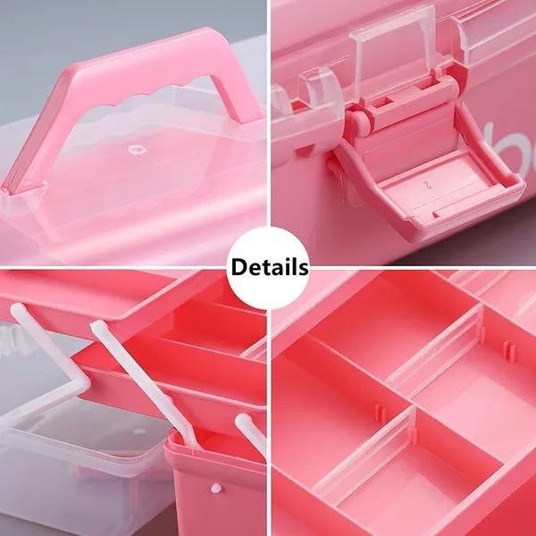 Multi_Purpose_3_Layer_Toolbox_With_Tray_13_2_Inch_Plastic_Portable_Tool_Case_Students_Drawing_Tool_Box_For_Art_Craft_Storage_Tool_Organizers_Folding_Storage_Multi_Color
