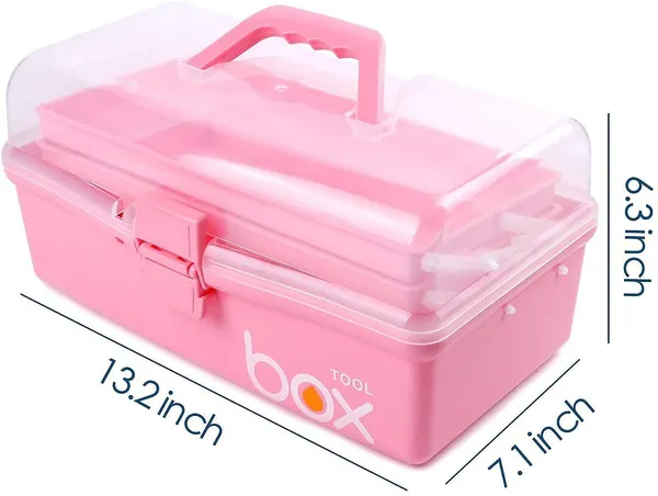 Multi_Purpose_3_Layer_Toolbox_With_Tray_13_2_Inch_Plastic_Portable_Tool_Case_Students_Drawing_Tool_Box_For_Art_Craft_Storage_Tool_Organizers_Folding_Storage_Multi_Color