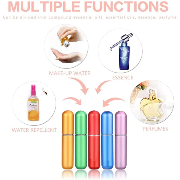 6_Pcs_Perfume_Bottles_5ml_Atomiser_Refillable_Spray_Portable_Liquid_Glass_Bottle_Easy_To_Fill_Scent_Aftershave_Pump_Case_Travel_Outgoing_Purse_Multicolor_6pack