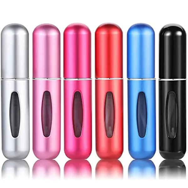 6_Pcs_Perfume_Bottles_5ml_Atomiser_Refillable_Spray_Portable_Liquid_Glass_Bottle_Easy_To_Fill_Scent_Aftershave_Pump_Case_Travel_Outgoing_Purse_Multicolor_6pack
