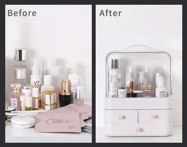Makeup_Organizer_Box_Cosmetic_Storage_Modern_Cosmetic_Storage_Holder_Portable_Handle_Fully_Open_Waterproof_Lid_Dustproof_Drawers_Great_For_Bathroom_Dresser_Countertop