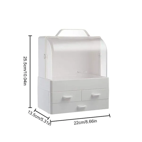 Makeup_Organizer_Box_Cosmetic_Storage_Modern_Cosmetic_Storage_Holder_Portable_Handle_Fully_Open_Waterproof_Lid_Dustproof_Drawers_Great_For_Bathroom_Dresser_Countertop
