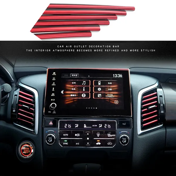 20pcs_Car_Interior_Moulding_Trim_Car_Air_Conditioner_Vent_Outlet_Trim_Pvc_Car_Interior_Trim_Vent_Outlet_Trim_Decoration_Strip_For_All_Straight_Air_Vent_Outlet_Red
