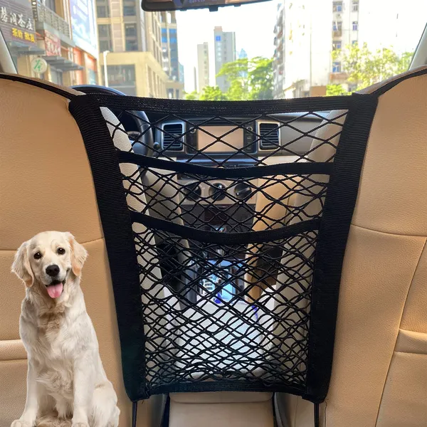 3_Layer_Car_Mesh_Organizer_Seat_Back_Net_Bag_Barrier_Of_Backseat_Pet_Kids_Cargo_Tissue_Purse_Hold_3_Layer_Stretch_Car_Back_Seat_Mesh_Organizer_Seat_Back_Net_Bag_Dog_Car_Net_Barrier_Kid_Backseat_Barrier_Storage_Net_Pouch