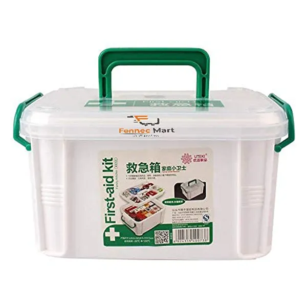 Standard_2_Layer_With_6_Compartments_Emergency_First_Aid_Box_With_Detachable_Tray_And_Lid_Multicolour_Standard