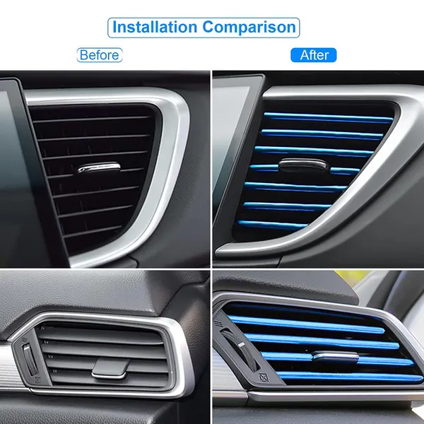 20_Pcs_Car_Air_Conditioner_Outlet_Decorative_U_Shape_Moulding_Trim_Strips_Plating_Air_Outlet_Trim_Strip_Interior_Air_Vent_Grille_Switch_Rim_Trim_Outlet_Decor_Strip_Diy_Blue
