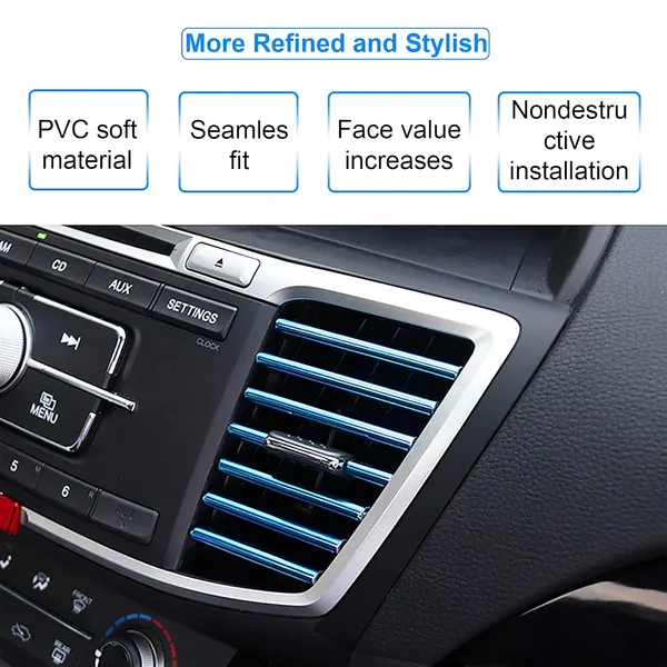 20_Pcs_Car_Air_Conditioner_Outlet_Decorative_U_Shape_Moulding_Trim_Strips_Plating_Air_Outlet_Trim_Strip_Interior_Air_Vent_Grille_Switch_Rim_Trim_Outlet_Decor_Strip_Diy_Blue