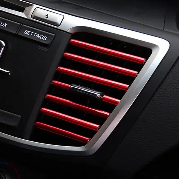 8sanlione_20_Pieces_Car_Air_Conditioner_Decoration_Strip_For_Vent_Outlet_Universal_Waterproof_Bendable_Air_Vent_Outlet_Trim_Decoration_Suitable_For_Most_Air_Vent_Outlet_Car_Interior_Accessories_Red